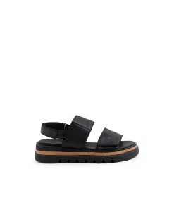 Shani Stud Trim Platform Leather Sandals