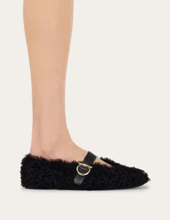 SHEARLING BALLET FLAT