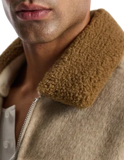SHERPA COLLAR WOOL BOMBER