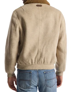 SHERPA COLLAR WOOL BOMBER