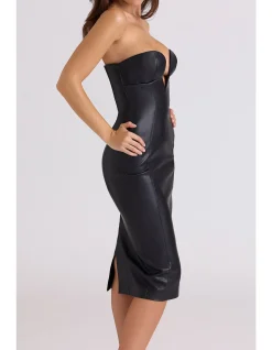 SHIA STRAPLESS MIDI DRESS