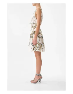 SHIRRED WAIST DETAIL MINI DRESS