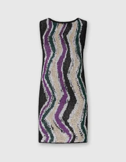 SHORT DRESS WITH WAVE PATTERN