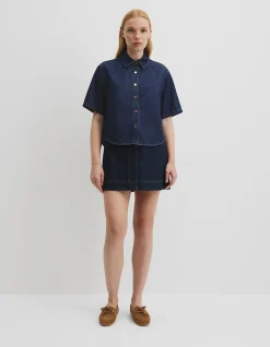 Short Sleeve Denim Shirt