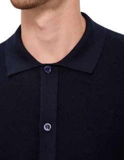 SHORT SLEEVE KNITTED BUTTON COTTON POLO