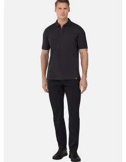 SHORT SLEEVE PIQUE S CAFE ZIP POLO