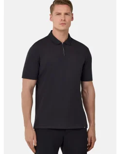 SHORT SLEEVE PIQUE S CAFE ZIP POLO