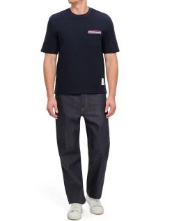 SHORT SLEEVE POCKET T-SHIRT WITH RWB EMBROIDERY