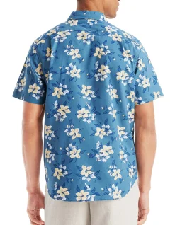 SHORT SLEEVE REGULAR FIT FLORAL PRINT SHIRT