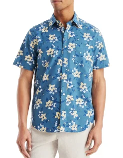 SHORT SLEEVE REGULAR FIT FLORAL PRINT SHIRT