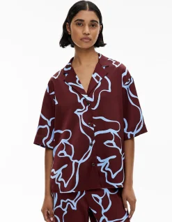 Short Sleeve Satin Shirt