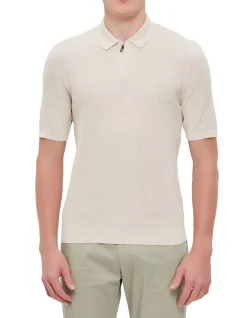 Short Sleeve 1/4 Zip Polo Shirt