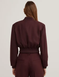Shoulder Pad Bomber Jacket