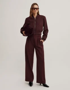 Shoulder Pad Bomber Jacket