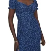 SHYLA SWEETHEART NECK Short Sleeve MIDI DREShort Sleeve