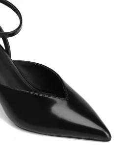 Sidney Black Leather Heel