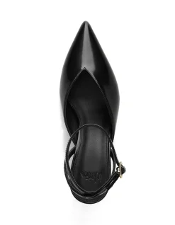 Sidney Black Leather Heel