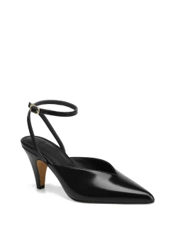 Sidney Black Leather Heel