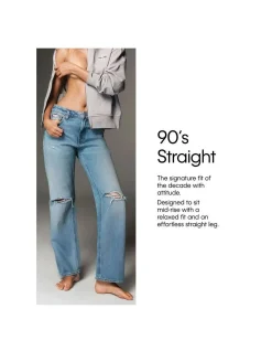 Signature 90s Straight True Indigo Cotton Jeans