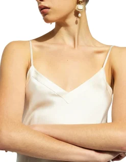 silk chemise v neck