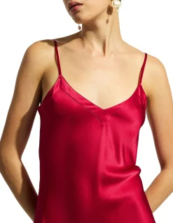 silk chemise v neck