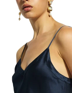silk chemise v neck