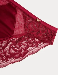 Silk & Lace High Leg Knickers
