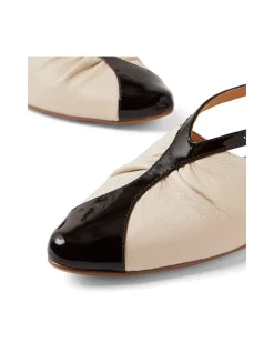 Simbal Patent Strap Two Tone Flats