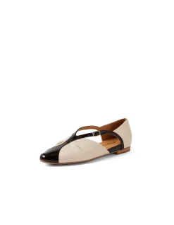 Simbal Patent Strap Two Tone Flats