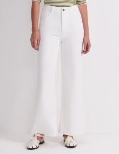 Simmi Wide Leg 78 cm Inseam White Jean
