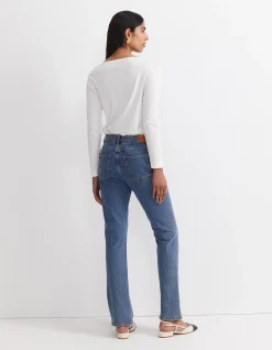 Simone Mid Rise Straight Leg Jean