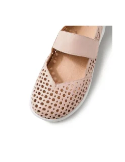 Sindis XF Rose Leather Flat Shoes