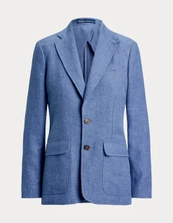 SINGLE-BREASTED LINEN-COTTON BLAZER