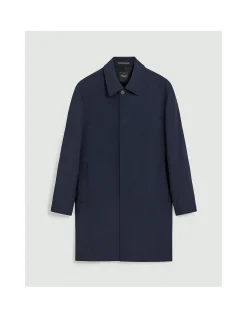 Single-Breasted Overcoat in Stretch Wool