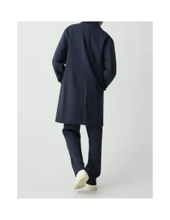 Single-Breasted Overcoat in Stretch Wool