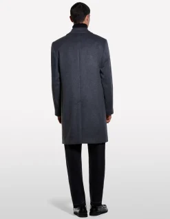 SINGLE BREASTED WOOL COAT
