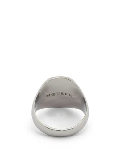 Skull Signet Ring with Engraved Detail