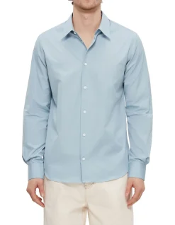 Sky Blue Cotton Poplin Shirt