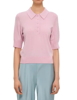 SKYE SS CASHMERE POLO KNIT