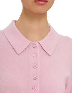 SKYE SS CASHMERE POLO KNIT