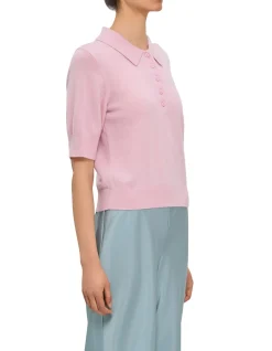 SKYE SS CASHMERE POLO KNIT
