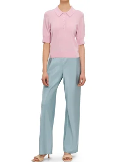SKYE SS CASHMERE POLO KNIT
