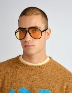 SKYVEIL BLACK AVIATOR SUNGLASSES