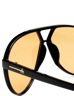 SKYVEIL BLACK AVIATOR SUNGLASSES