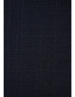 SLACK TROUSER - NAVY MULITCHECK IN PURE WOOL, SUPER 110'S