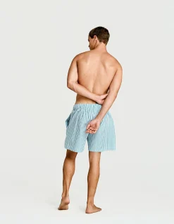 Sleepwear Short Grn / Blu / Wht Stripe