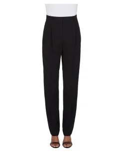 Slim Fit Trousers with Pleated Front