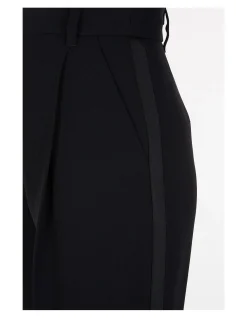 Slim Fit Trousers with Pleated Front