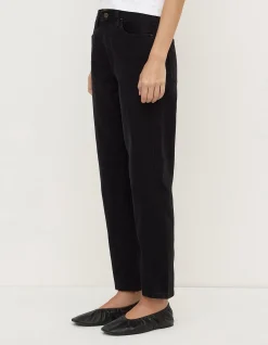Slim Twist Mid Rise Straight Leg Jeans