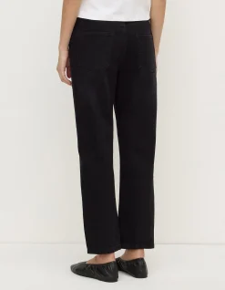 Slim Twist Mid Rise Straight Leg Jeans